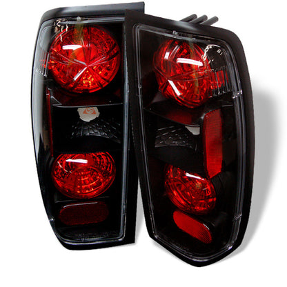 Spyder Nissan Frontier 98-00 Euro Style Tail Lights Black ALT-YD-NF98-BK