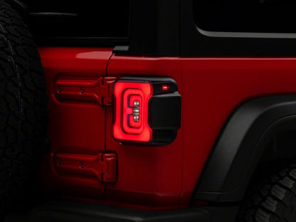Raxiom 18-23 Jeep Wrangler JL Axial Series Carver LED Tail Lights- Blk Housing (Smoked Lens)