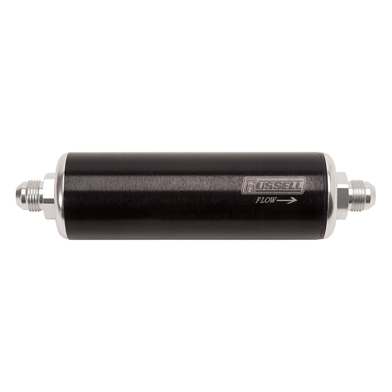 Russell Performance Black/Silver Anodized Aluminum (8-1/4in Length -6 male inlet/outlet)