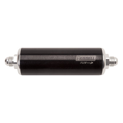 Russell Performance Black/Silver Anodized Aluminum (8-1/4in Length -6 male inlet/outlet)