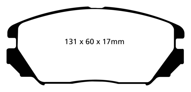 EBC 08-09 Hyundai Azera 3.3 Yellowstuff Front Brake Pads