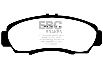 EBC 01-03 Acura CL 3.2 Redstuff Front Brake Pads