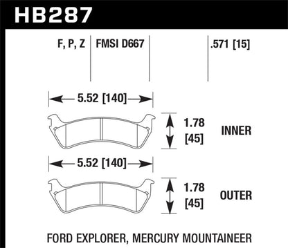 Hawk Performance Ceramic Street Brake Pads