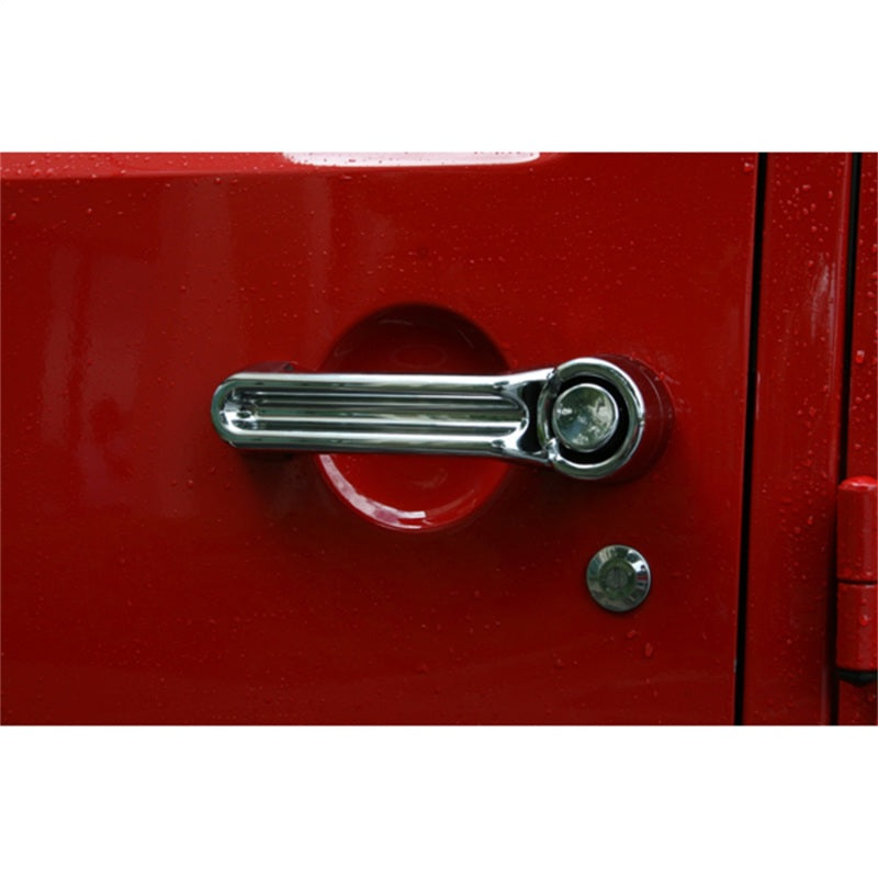 Rugged Ridge Door Handle Cover Kit Chrome 07-18 Jeep Wrangler JK