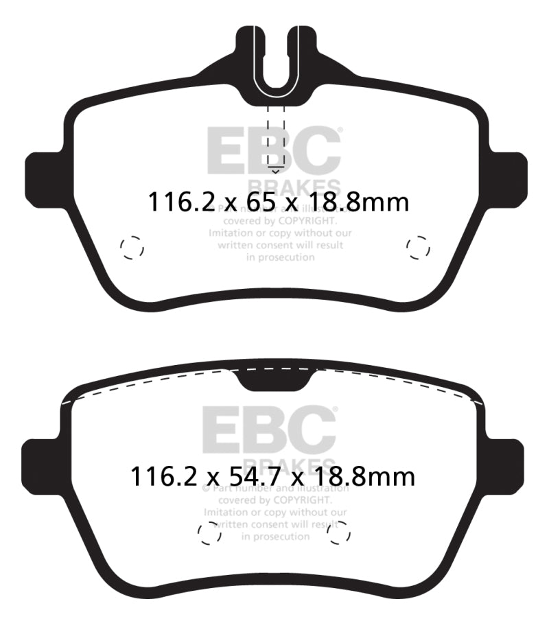 EBC 14+ Mercedes-Benz S550 4.7 Twin Turbo Yellowstuff Rear Brake Pads