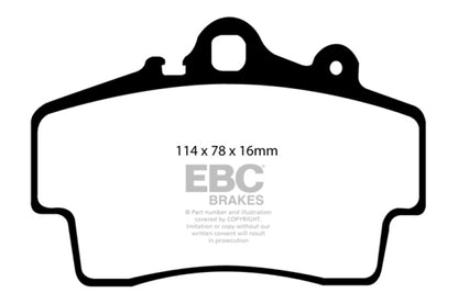 EBC 97-99 Porsche Boxster (Cast Iron Rotors only) 2.5 Redstuff Front Brake Pads