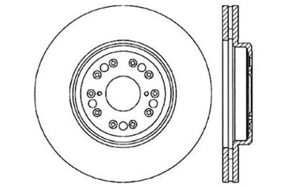 StopTech 95-00 Lexus LS 400 Left Front Slotted & Drilled Rotor