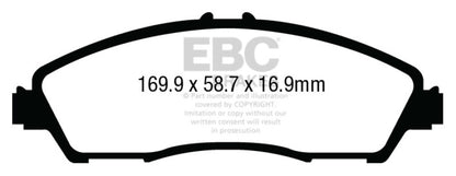 EBC 14+ Acura MDX 3.5 Greenstuff Front Brake Pads