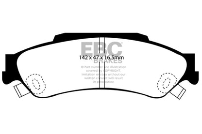 EBC 98-05 Chevrolet Blazer 4.3 2WD Yellowstuff Rear Brake Pads