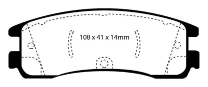 EBC 08-09 Buick Allure (Canada) 5.3 Redstuff Rear Brake Pads