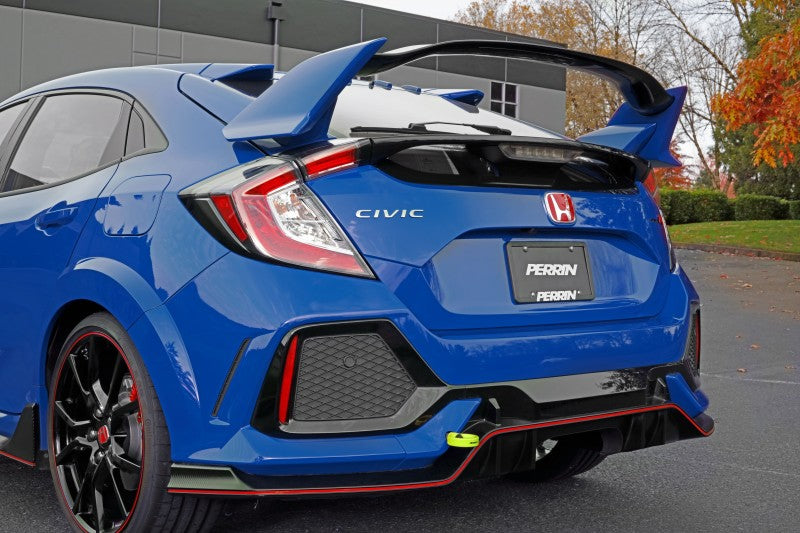 PERRIN 17-21 Honda Civic Si/Type R/Touring/Hatchback Tow Hook Kit Rear - Neon Yellow