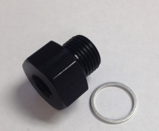 Fragola 3/4in NPT Oil Temp Adapter Black