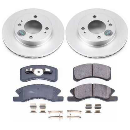 Power Stop 14-15 Mitsubishi Mirage Front Z17 Evolution Geomet Coated Brake Kit