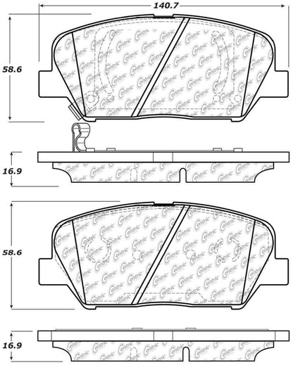 StopTech 11-15 Kia Optima Street Performance Front Brake Pads