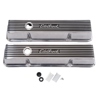 Edelbrock Valve Cover Elite II Series Chevrolet 1959-1986 262-400 CI V8 Tall Polished