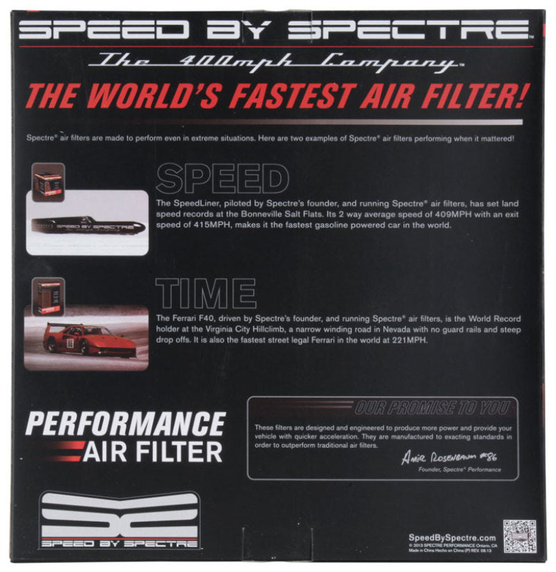Spectre 1985 Cadillac Seville 5.7L V8 DSL Air Filter 14in. X 3in. - Red