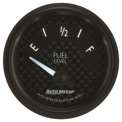 Autometer GT Series 52mm Short Sweep Electronic 0-90 ohms Fuel Level (For most 65-97 GM)