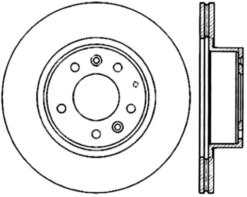 StopTech Sport Slotted (CRYO) 93-95 Mazda RX-7 Front Right Slotted Rotor