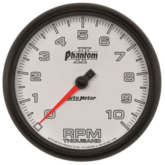 Autometer Phantom II 5in Electrical 10K RPM In-Dash Tachometer