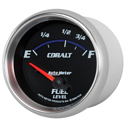AutoMeter Gauge Fuel Level 2-5/8in. 73 Ohm(e) to 10 Ohm(f) Elec Cobalt