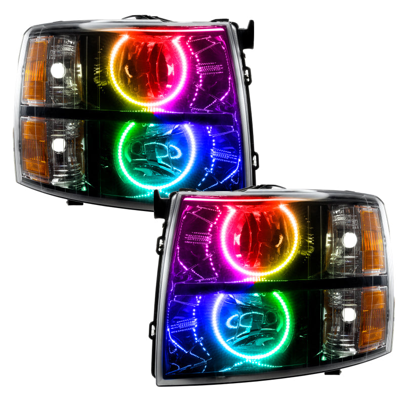 Oracle 07-13 Chevrolet Silverado SMD HL - Blk - Round Style - ColorSHIFT w/o Controller