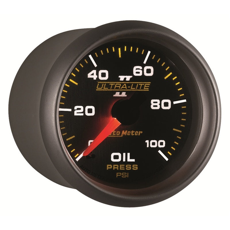 Autometer Ultra-Lite II 52mm 0-100 PSI Mechanical Oil Pressure Gauge