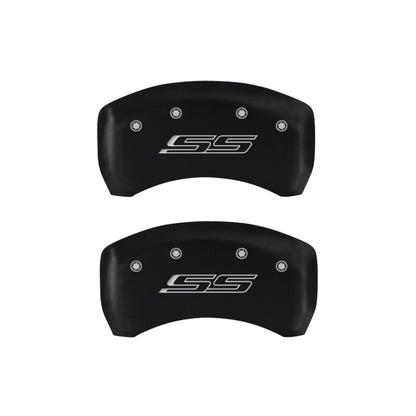MGP 4 Caliper Covers Engraved Front & Rear Gen 5/SS Red finish silver ch