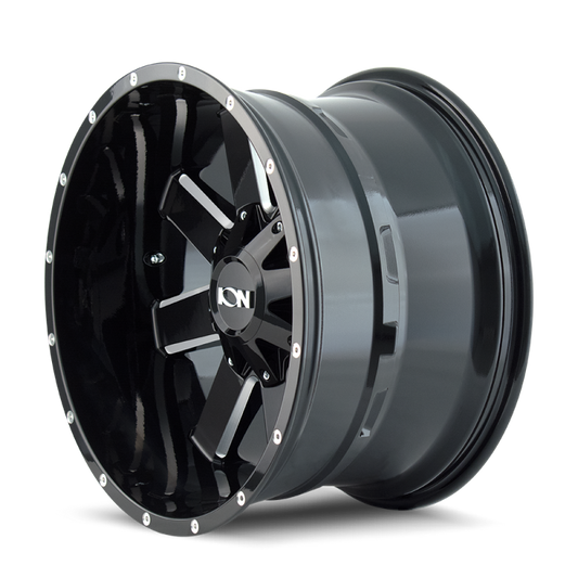 ION Type 141 20x9 / 8x180 BP / 0mm Offset / 124.1mm Hub Gloss Black Milled Wheel