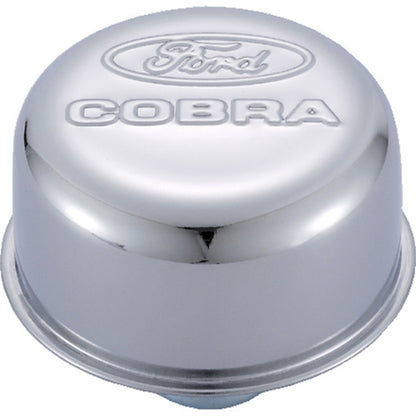 Ford Racing Chrome Breather Cap w/ Ford Cobra Logo