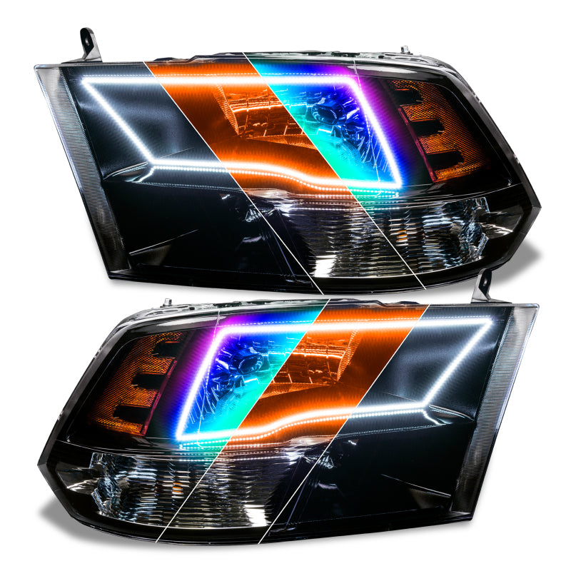 Oracle 09-18 Dodge Ram Switchback Quad Headlight Halo Kit - RGB+A + w/ 2.0 Controller