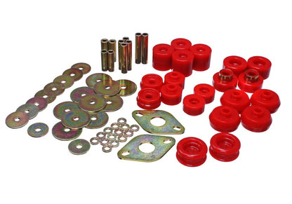 Energy Suspension 96-99 Toyota 4Runner 2WD/4WD Red Body Mount Bushing Set