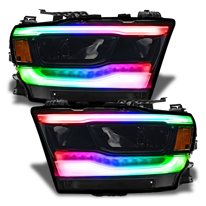 Oracle 19-21 Dodge RAM 1500 RGB+W Headlight DRL Upgrade Kit- Reflector LED Headlights - ColorSHIFT+W