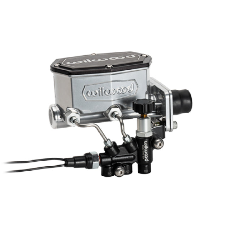 Wilwood Compact Tandem Master Cylinder w/ Combination Valve 1-1/8in Bore - Chrome