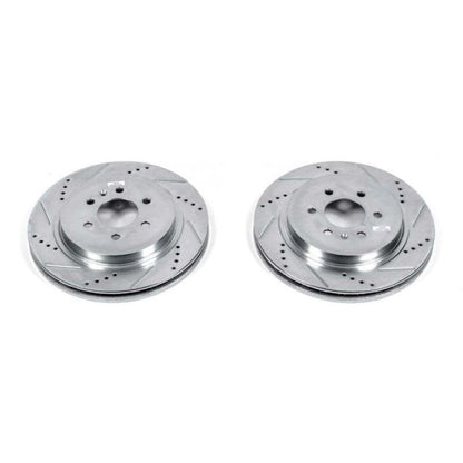 Power Stop 04-09 Cadillac SRX Rear Evolution Drilled & Slotted Rotors - Pair