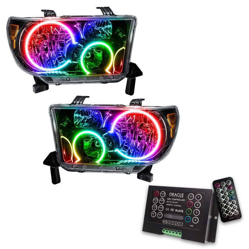 Oracle 07-11 Toyota Tundra Pre-Assembled Headlights - Black Housing - w/ 2.0 Controller