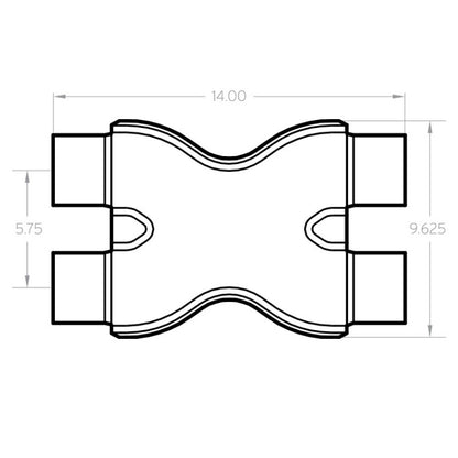 MagnaFlow Smooth Trans X 3/3 X 14 SS