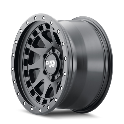 Dirty Life 9311 Enigma Pro 17x9/6x135 BP/-12mm Offset/87.1mm Hub Matte Black Wheel - Beadlock