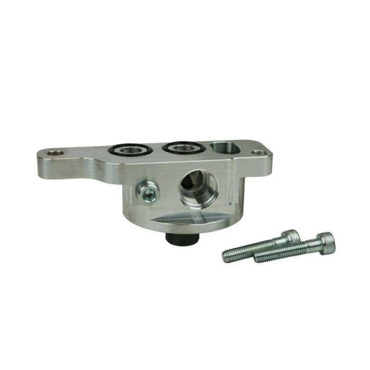 Moroso GM LS -10AN Accumulator Input Spin On Oil Filter Adapter (For Moroso Outbound Rail Oil Pan)