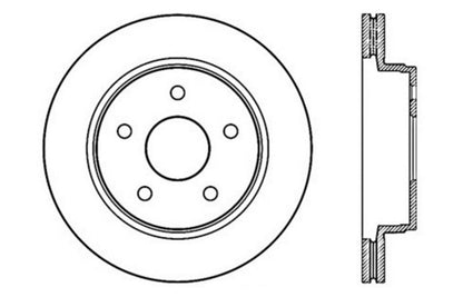 StopTech 04-06 Dodge Durango / 02-10 Ram 1500 (exc Mega Cab) Front Left Slotted & Drilled Rotor