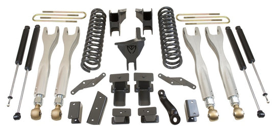 MaxTrac 17-19 Ford F-250/350 4WD 6in/2in MaxPro Coil Lift Kit w/4-Link Arms & MaxTrac Shocks