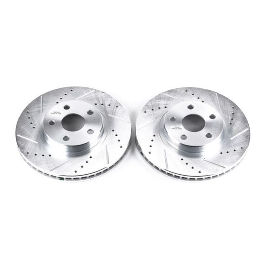 Power Stop 03-08 Pontiac Vibe Front Evolution Drilled & Slotted Rotors - Pair