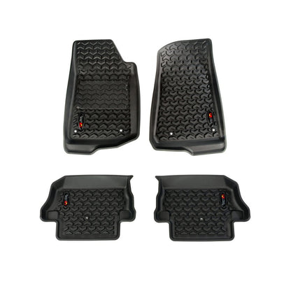 Rugged Ridge Floor Liner Kit Black F/R 18-20 Jeep Wrangler JL 2Dr