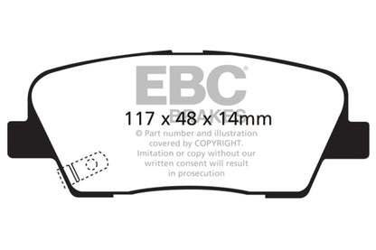 EBC 06-09 Hyundai Entourage 3.8 Yellowstuff Rear Brake Pads