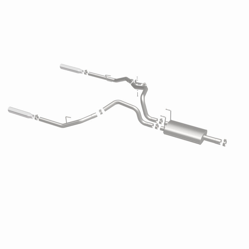 Magnaflow 09-13 Dodge Ram 1500 V6 3.6L Dual Spilt Rear Exit Polished Stainless C/B Perf Exhaust