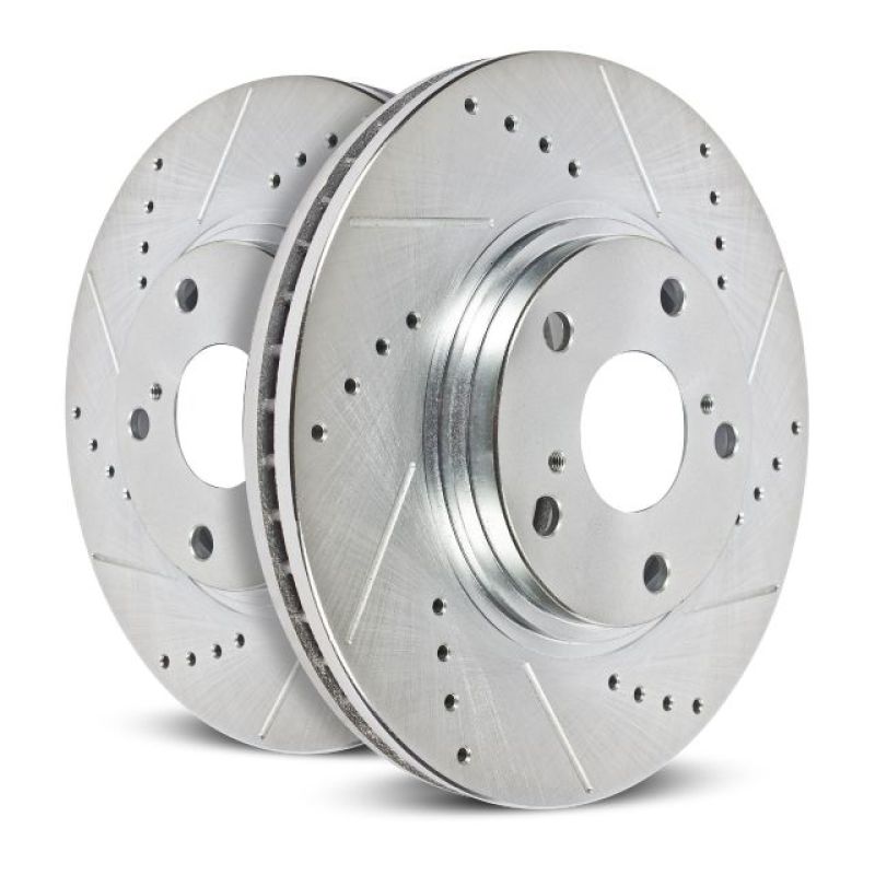 Power Stop 84-86 Ford Mustang Front Evolution Drilled & Slotted Rotors - Pair