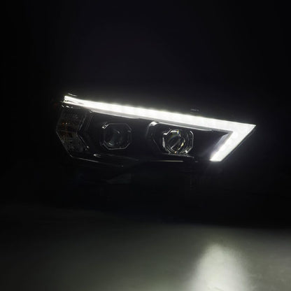 AlphaRex 14-22 Toyota 4Runner PRO-Series Projector Headlights Black w/Seq. Sig. + DRL