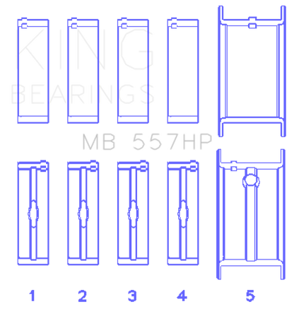 King Small Block Chevy BI-Metal Main Bearing Set