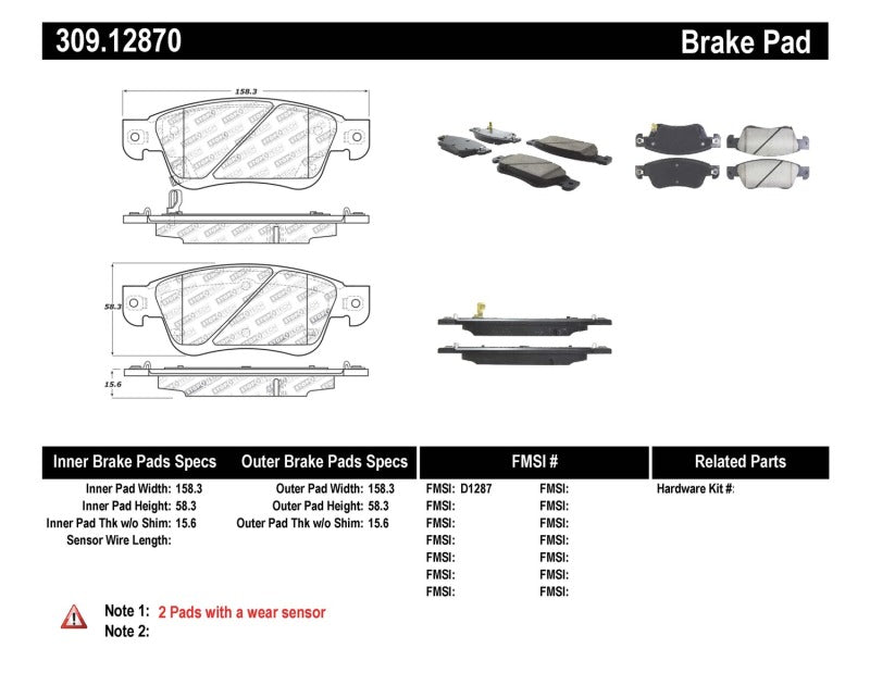 StopTech Performance 07-08 Infiniti G35 2WD Sedan / 08 Infiniti G37 Coupe Front Brake Pads