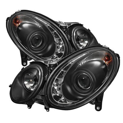 Spyder Mercedes Benz E-Class 03-06 Projector Xenon/HID Model- DRL- Blk PRO-YD-MBW21103-HID-DRL-BK