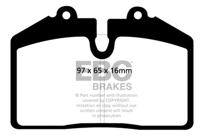 EBC 92-93 Porsche 911 (964) 3.6 Carrera RS America Redstuff Front Brake Pads